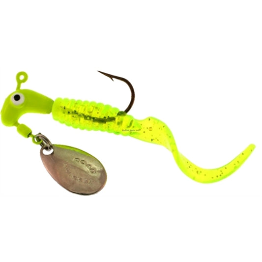Road Runner 1/8 Curly Tail 12 Count Card 1603-062 Chartreuse