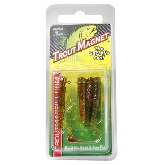 Leland Trout Magnet Green/Red Flake