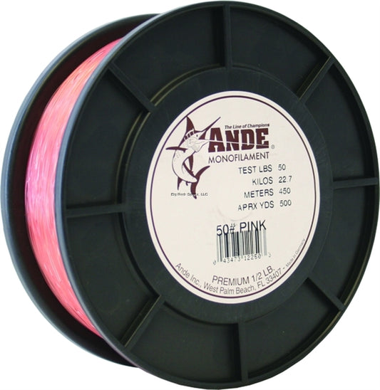 Ande Premium 1/2lb Spool Pink 80lb Test