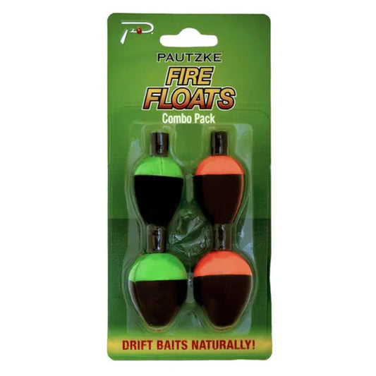 Pautzke Fire Floats Combo 4 Pack Small/Medium Trou