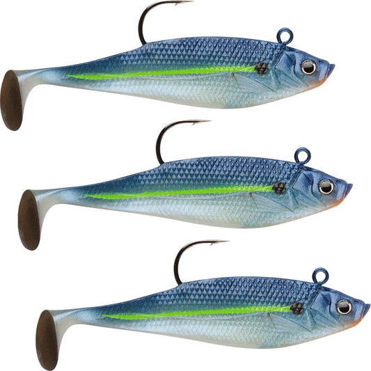Storm 3" WildEye Swim Shad 1/4oz Blue Steel Shad