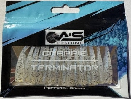 A&S Crappie Terminator 15 Count Peppered Gravy