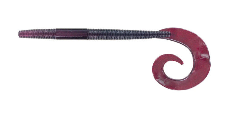 Big Bite 10" K Tail Worm Red Shad 8 Pack