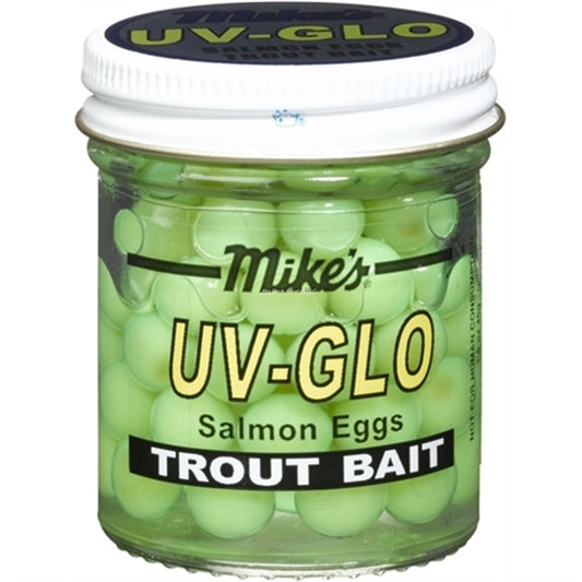 Atlas Mike's UV-GLO Salmon Eggs Chartreuse