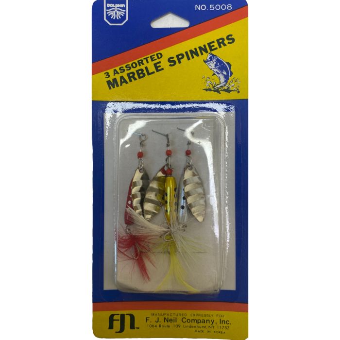 FJ Neil 3 Assorted Marble Spinners #5008