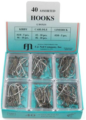 FJ Neil 40 Assorted Hooks