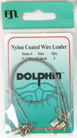 FJ Neil Nylon Coated Wire Leader 12" Box of 12