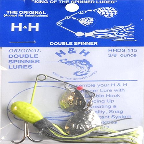 H&H Double Spinner 3/8 Chart/Black/White 12 per Card