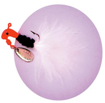 Road Runner Marabou Lures Card of 12 1/16oz 1002 010 Fluorescent Red/Blk/White