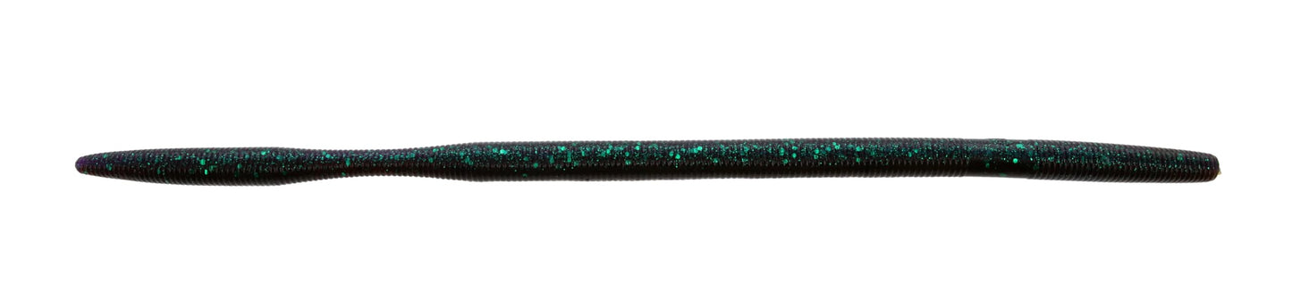 Yamamoto 10" Oki Worm Floater Blk w/Lg Blue Flake