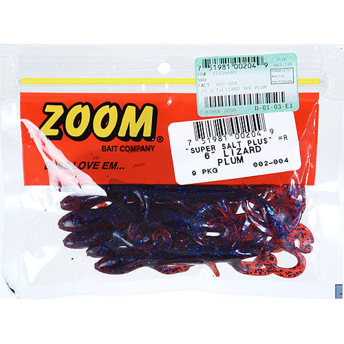 Zoom 6" Lizard 9Pk Plum