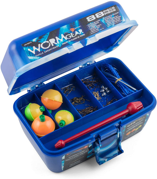 Worm Gear 88pc Loaded Tackle Box Blue