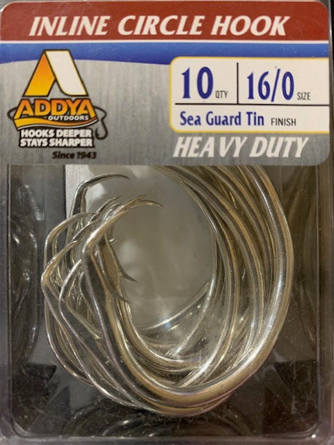 Addya Heavy Duty Inline Circle Hook 16/0 Pack of 10
