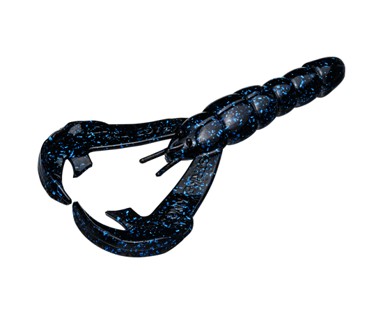 Strike King Rage Baby Craw Blk Blue Flake 3" Pack of 9