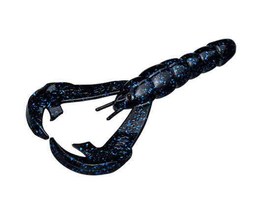 Strike King Rage Baby Craw Blk Blue Flake 3" Pack of 9