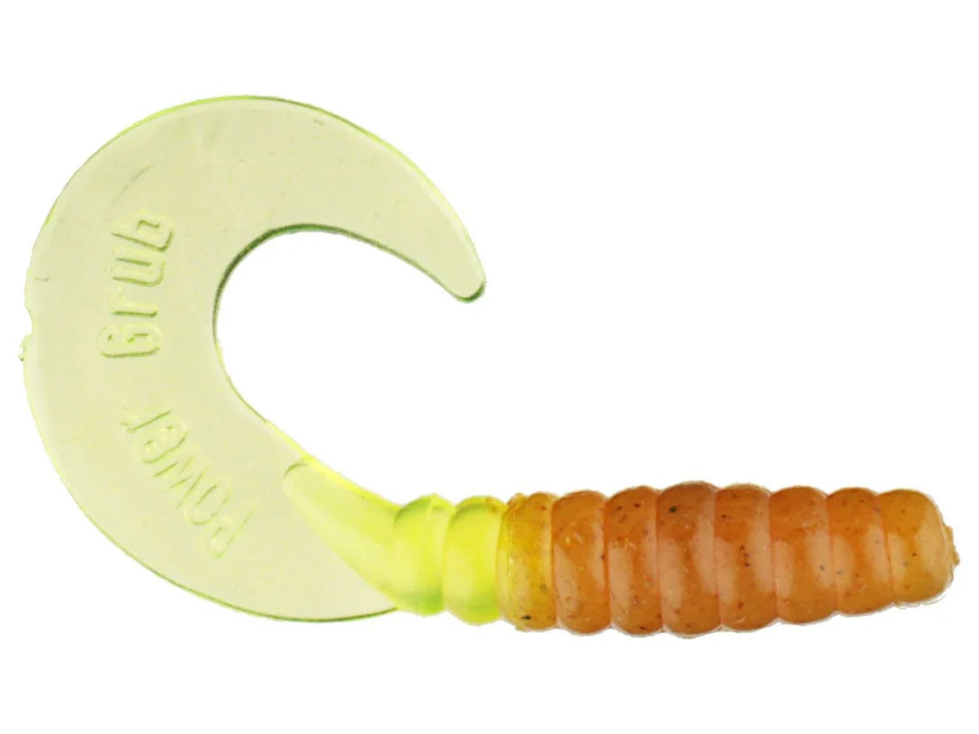 Berkley PowerBait 3" Grub 15 Count Natural Chartreuse