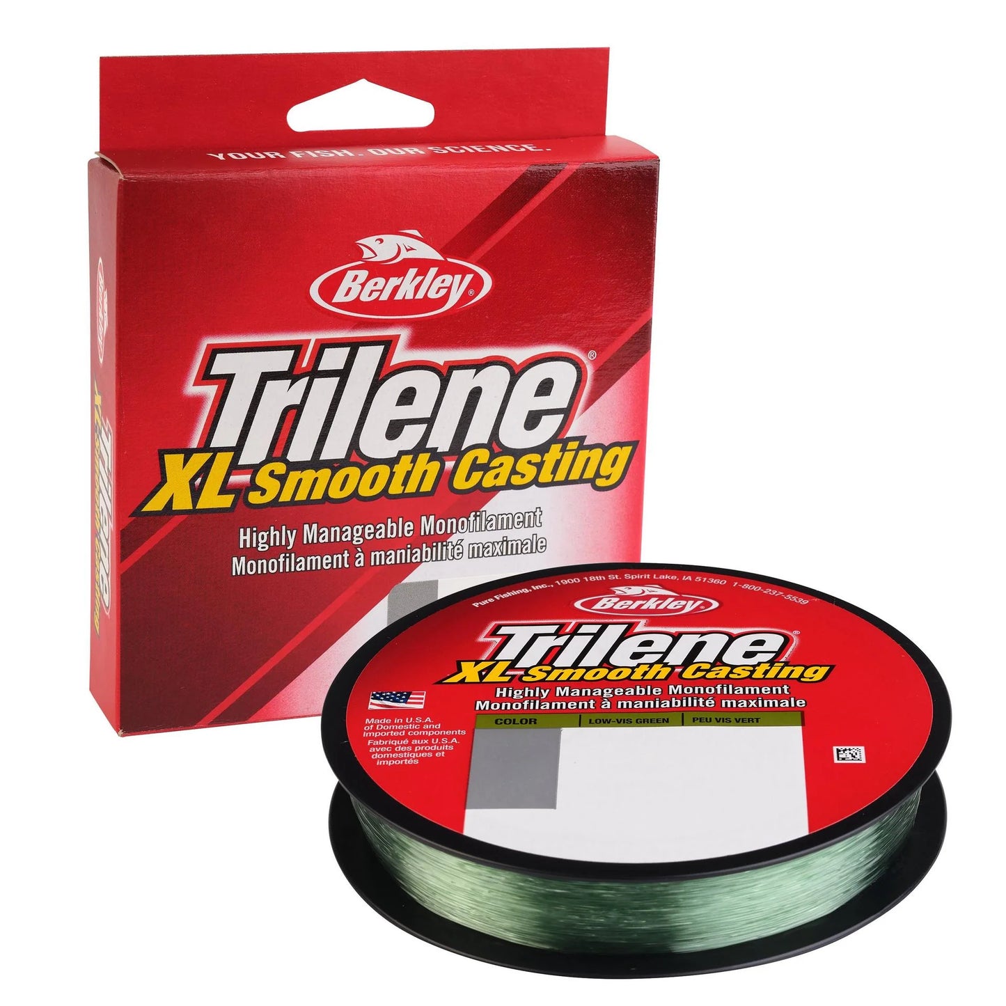 Berkley Trilene XL Monofilament 6lb 110yd Low-Vis Green