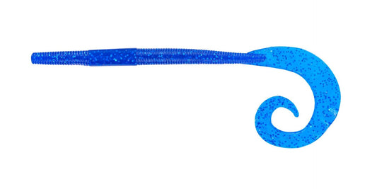 Big Bite 10" K Tail Worm Sapphire Blue 8 Pack