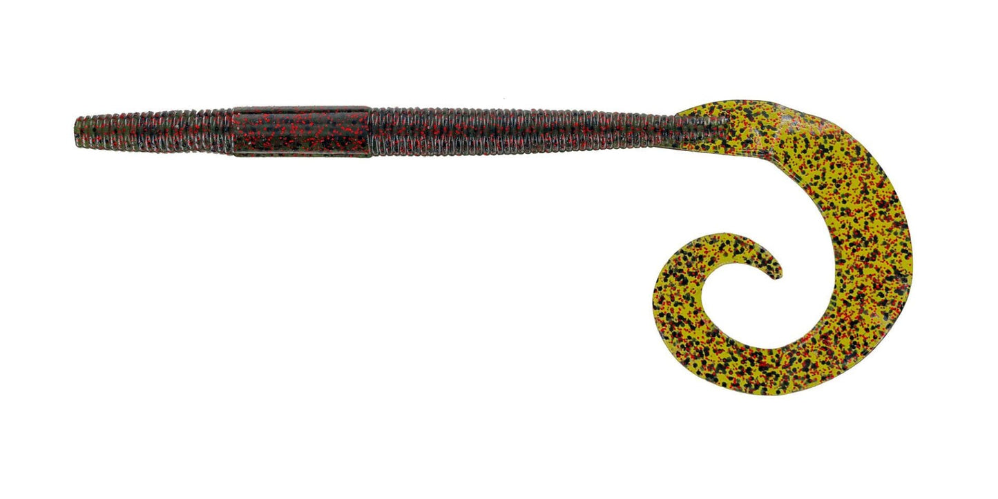 Big Bite 10" K Tail Worm Watermelon Red Flake 8 Pack