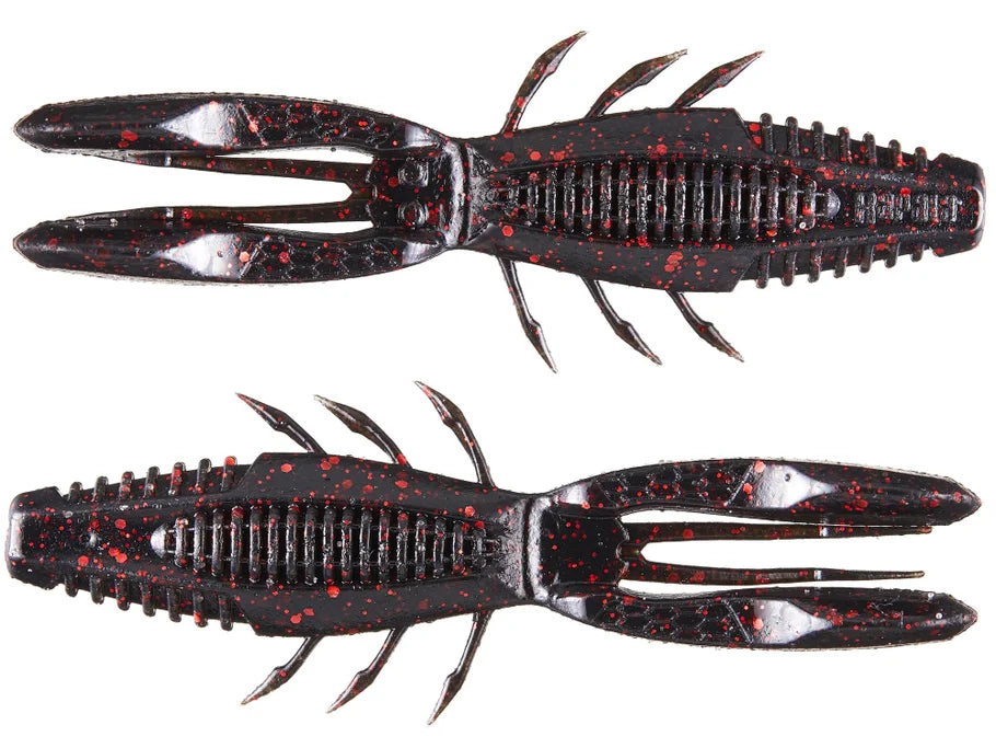 Rapala Crush City Bronco Bug 4" Black Red Flake Pack of 6
