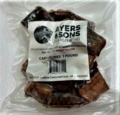 Carp Chunks 1 Pound Pack (Case of 8 Packs) + FREE OVERNIGHT SHIPPING