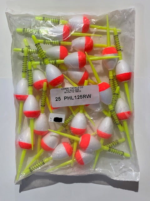 Comal 1.25" Spring Stick Pear Float 25 Pack PHL125RW