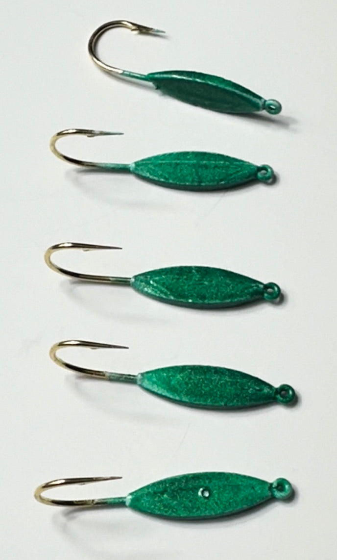 A&S Crappie Spoons 5 Count Green