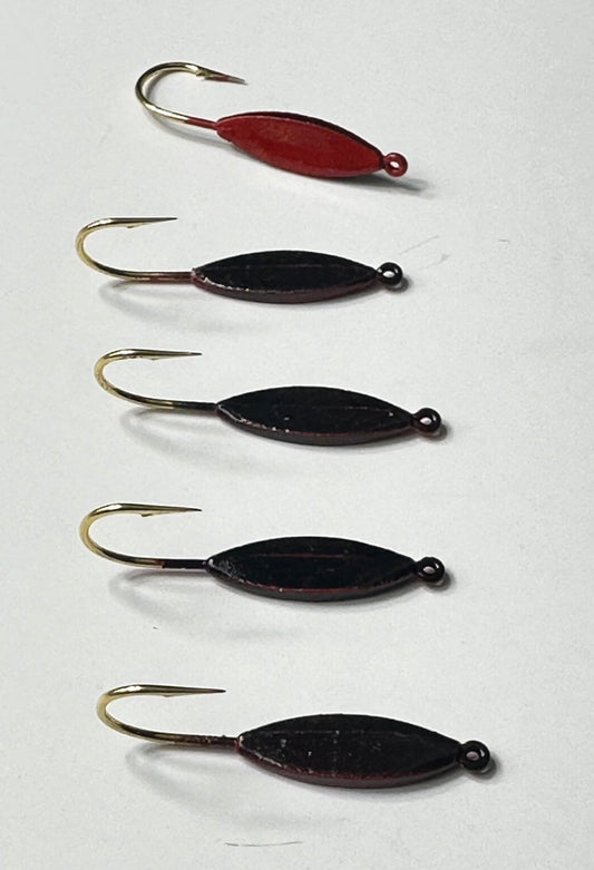 A&S Crappie Spoons 5 Count Red/Black