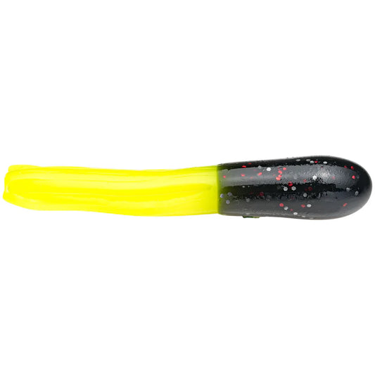 Strike King 2" Crappie Tube Tuxedo Blk Chartreuse Pack of 15
