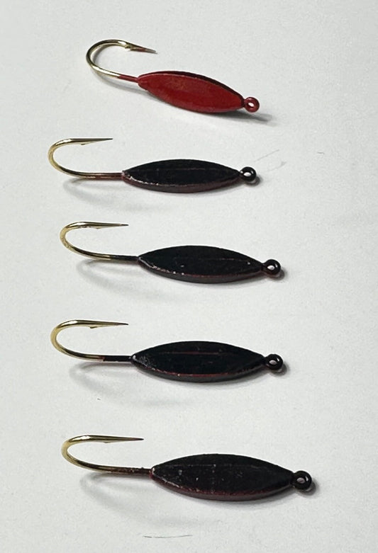 A&S Crappie Spoons 5 Count Red/Black