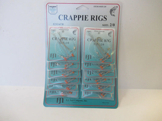FJ Neil Crappie Rigs 1/0 12 Count Card