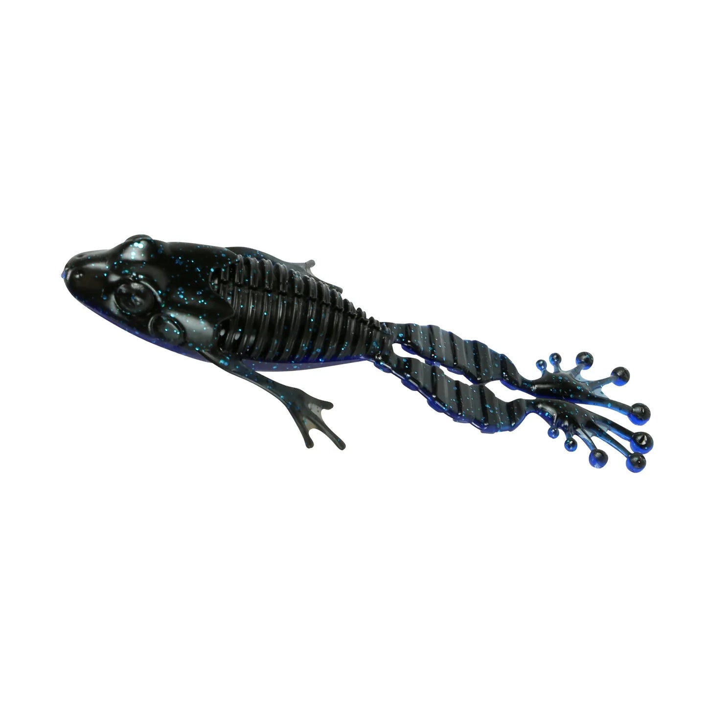 Fishlab Flippin Frog 4 1/4" Black/Blue Flake Pack of 6