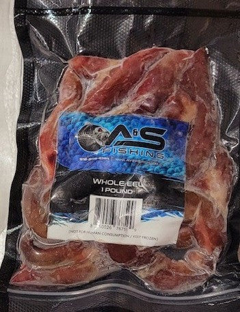 A&S Whole Eel 1 Pound Vacuum Sealed Zipper Bag / 8 or 15 Count Case with Expedited Shipping