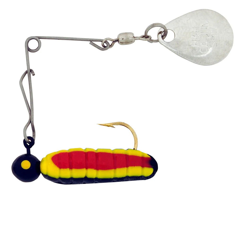 H&H Pro Cajun Grub 1/32 Black/Yellow Stripe/Red Belly