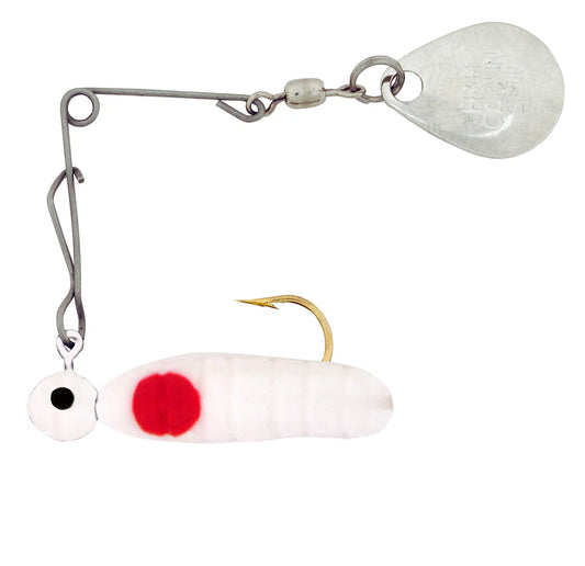 H&H Pro Cajun Grub 1/32 White/Red Dots