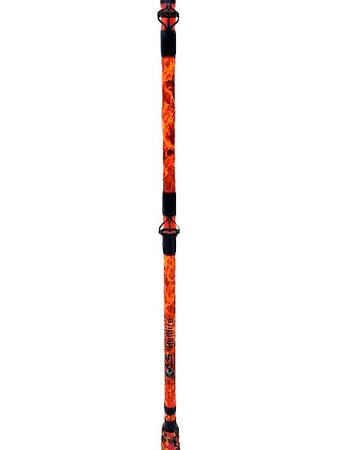 A&S 7'6" Big Game Baitcast Glow Rod Hellfire