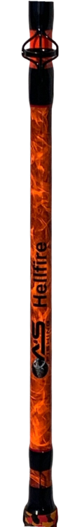A&S 7'6" Big Game Baitcast Glow Rod - Hellfire