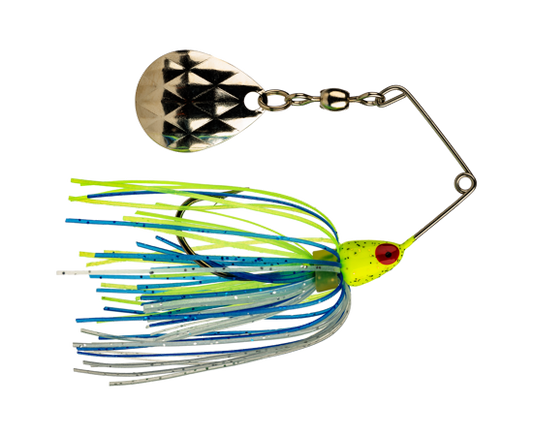 Strike King Mini-King Spinnerbait 1/8oz Chartreuse Blue Glimmer MK-71