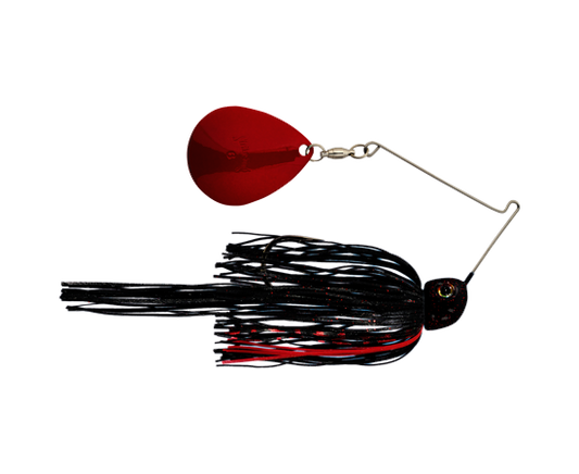 Strike King Night Spinnerbait 1/2oz Blk & Red