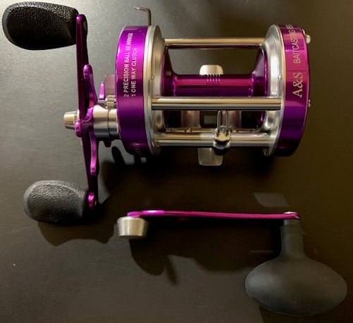 A&S PC-6000 Baitcast Reel PURPLE