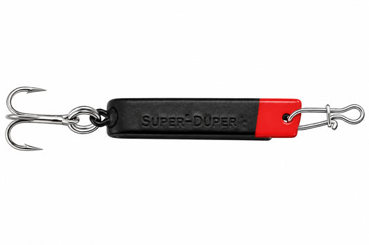 Luhr Jensen Super Duper 1 1/8" Black/Fire Head