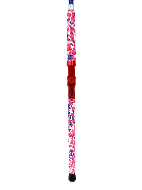 A&S 7'6" Big Game Baitcast Glow Rod The Patriot