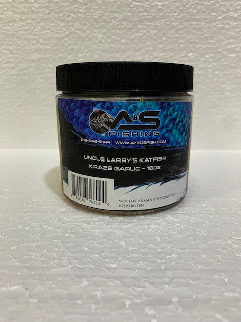 Uncle Larry's Katfish Kraze Garlic 16oz / 8 or 12 Count Case with Expedited Shipping