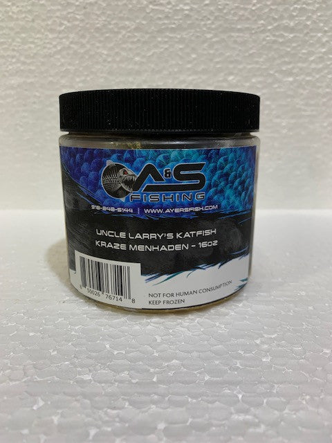 Uncle Larry's Katfish Kraze Menhaden 16oz / 8 or 12 Count Case with Expedited Shipping