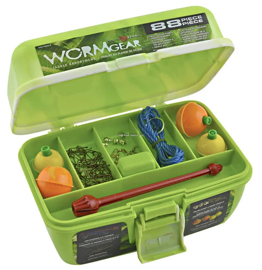 Worm Gear 88pc Loaded Tackle Box Green