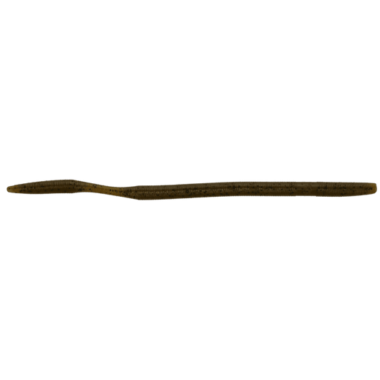 Yamamoto 10" Oki Worm Floater Pack of 6 Green Pumpkin/Blk Flake
