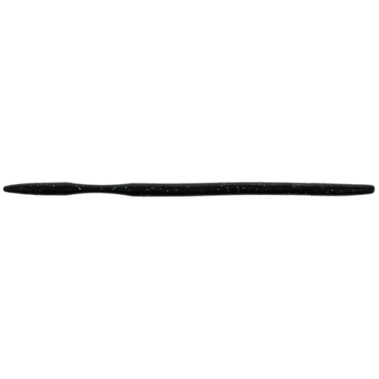 Yamamoto 10" Oki Worm Floater Pack of 6 Blk w/Large Blue Flake