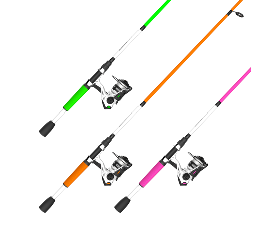 Zebco Roam 6' 2PC Medium Light Spinning Combo Assorted Colors