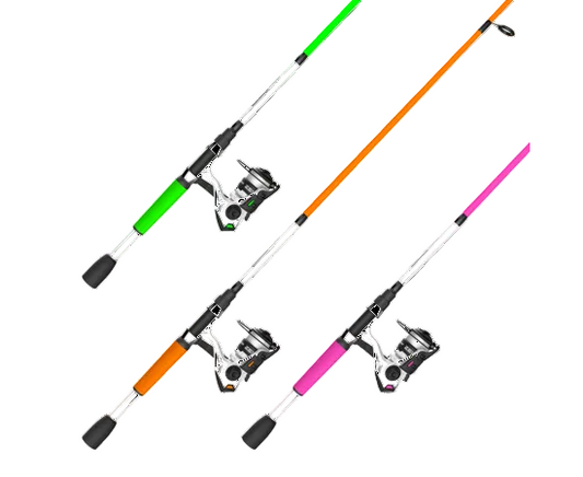 Zebco Roam 6' 2PC Medium Light Spinning Combo Assorted Colors
