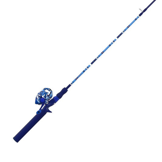 Zebco Splash 6FT 2PC Medium Spincast Combo Blue